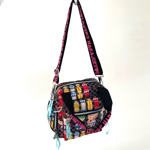 Harajuku Lovers Skater Girls Black Kawaii Handbag - Picture 3 of 9